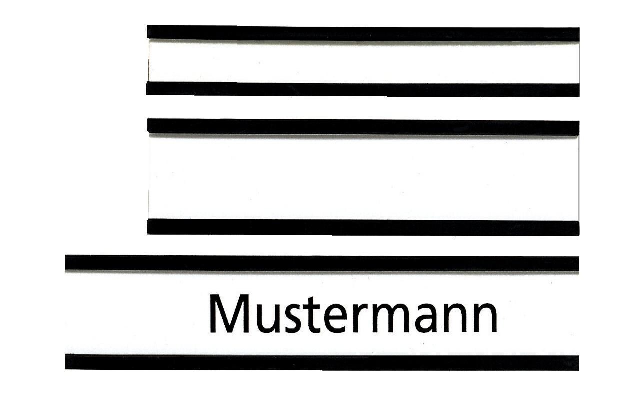 Magnetschild 75 x 20 mm, Braun, 10 StückFenstermagnet und Lagerschild