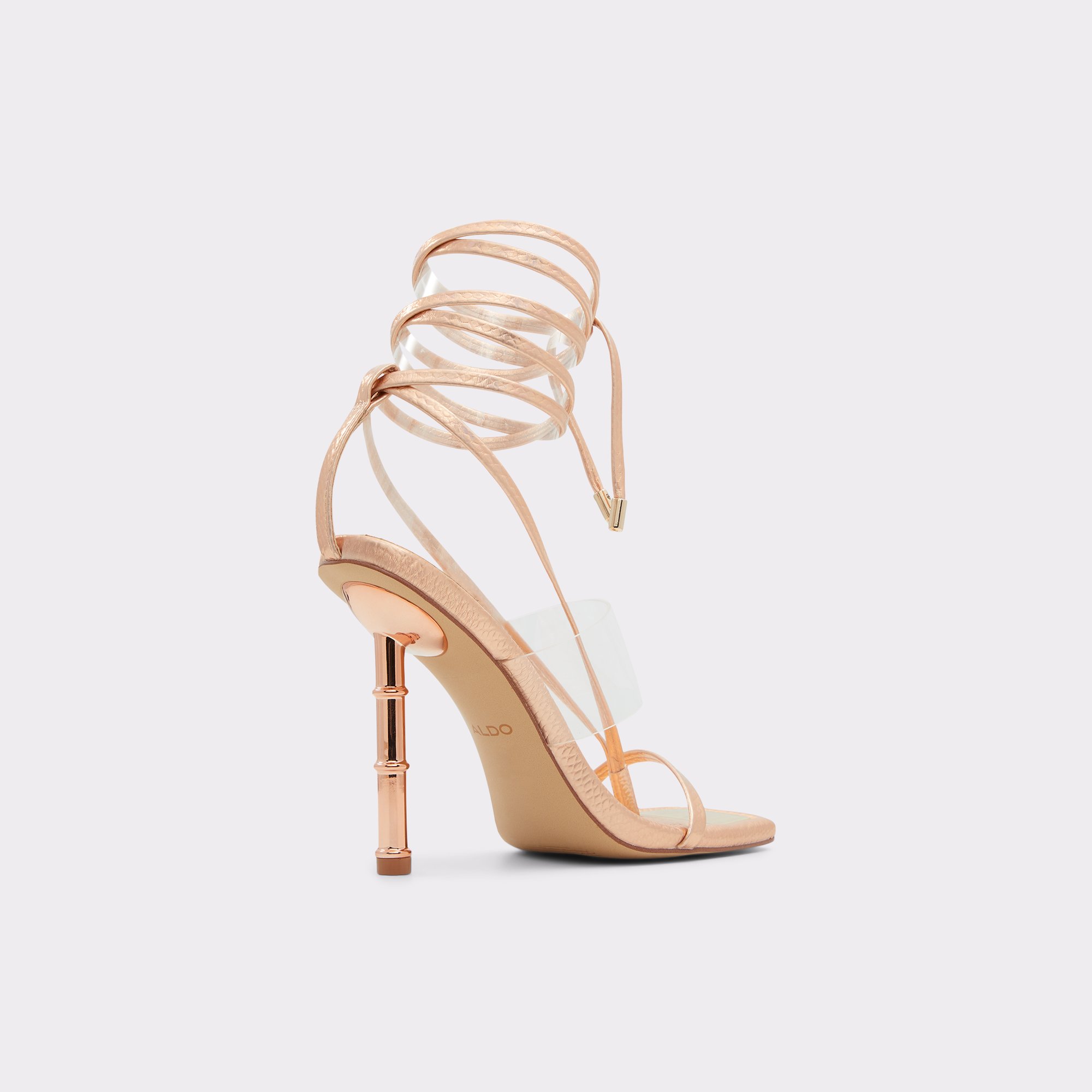 Elektra Rose Gold Women Strappy Sandals