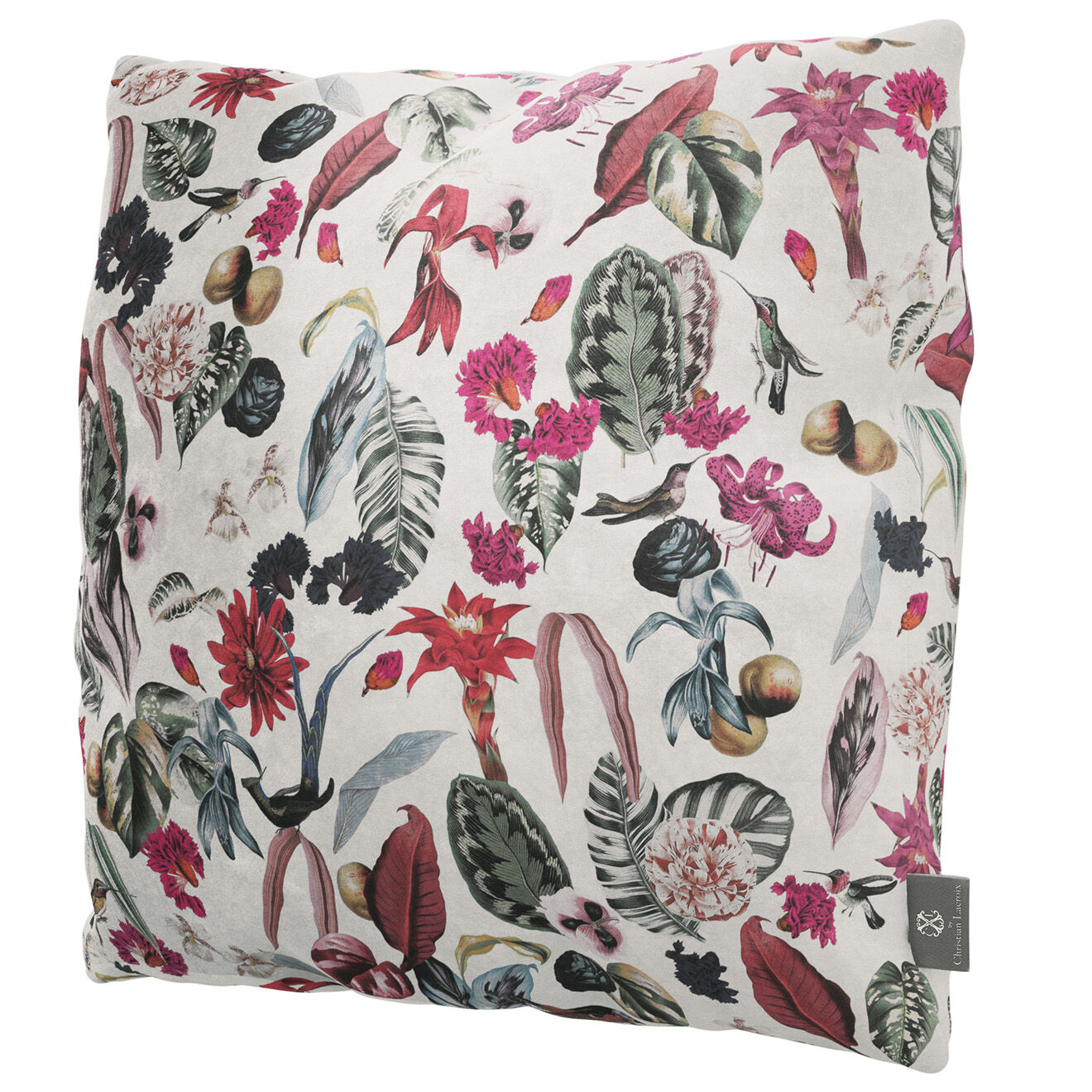 CXL by Christian Lacroix Coussin en Velours Decoratif Tropical multicolore - 40x40x14 cm