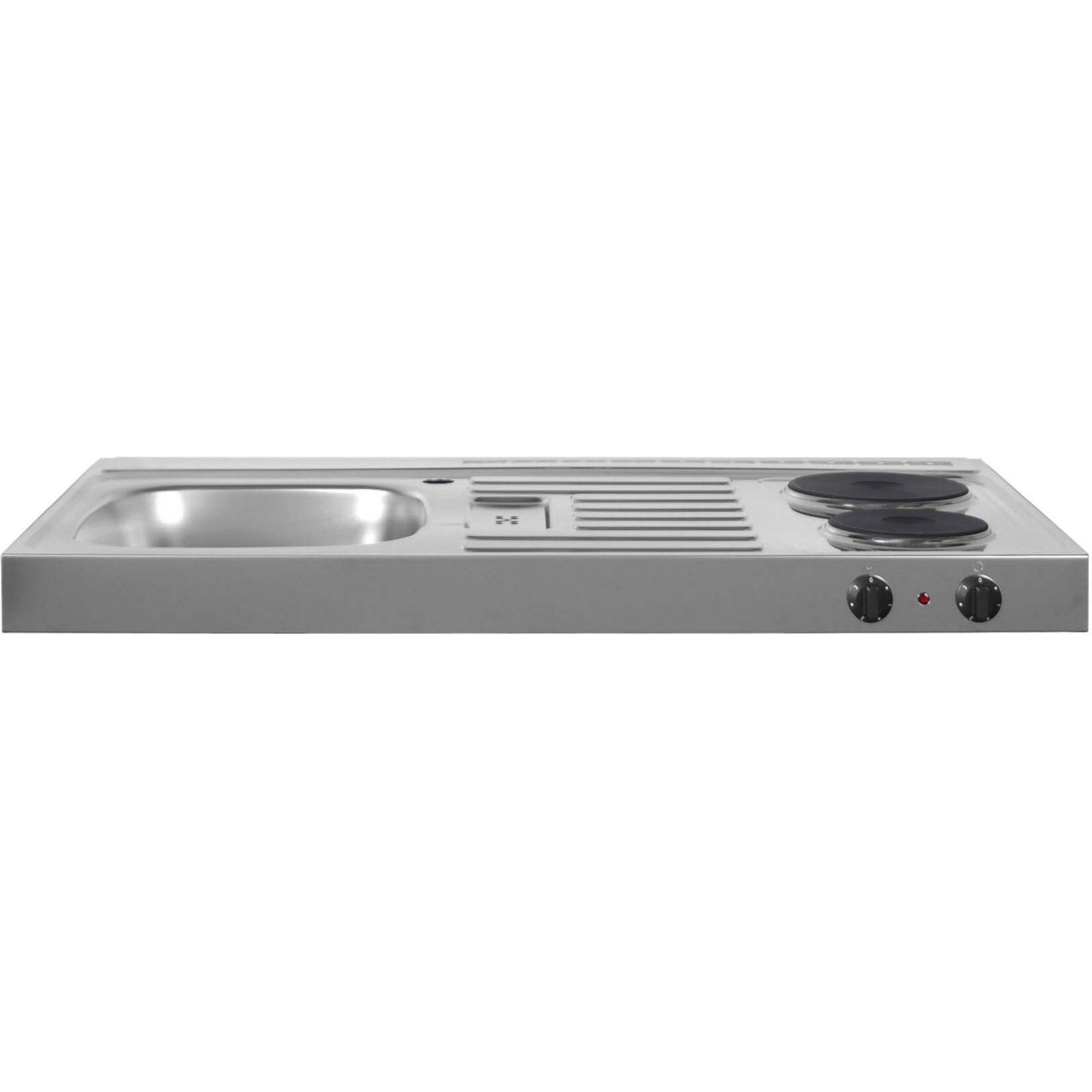 Stengel Küchen Kitchenline MK 100 weiß - Elektrokochfeld links