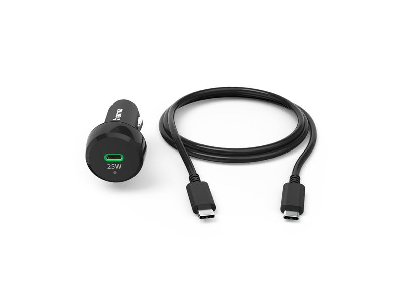 Hama Autoladegerät Car Charger USB-C 25 W Weiss Hama Auto-Schnellladegerät mit Ladekabel USB-C