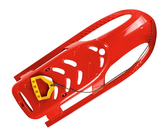 Ondis24 Kinderslee Race Rodel Bob Bullet met Metalen Glijders Rood