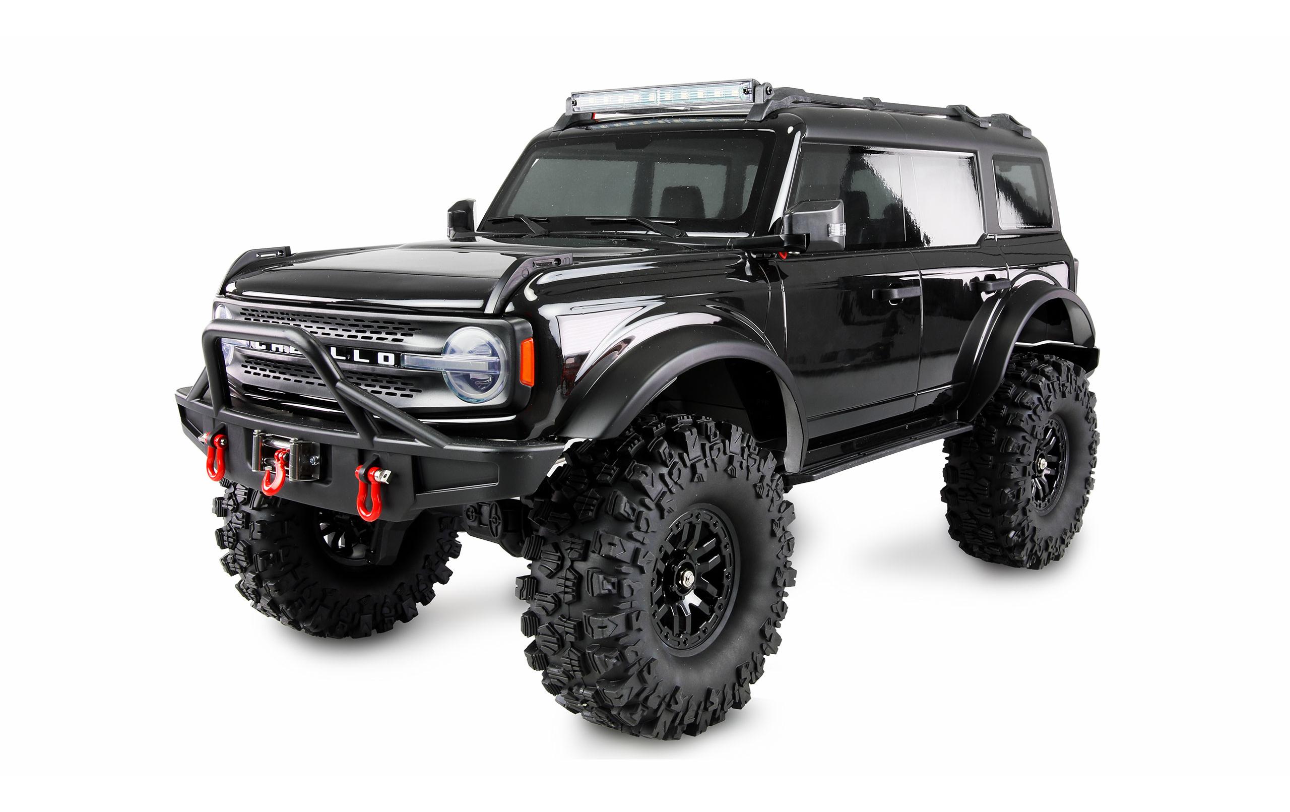 Scale Crawler AMXRock CT10 Caballo 4WD Schwarz, ARTR, 1:10<br>Rock Crawler mit Portalachsen, 2-Gang Getriebe, Differentialsperren und Seilwinde