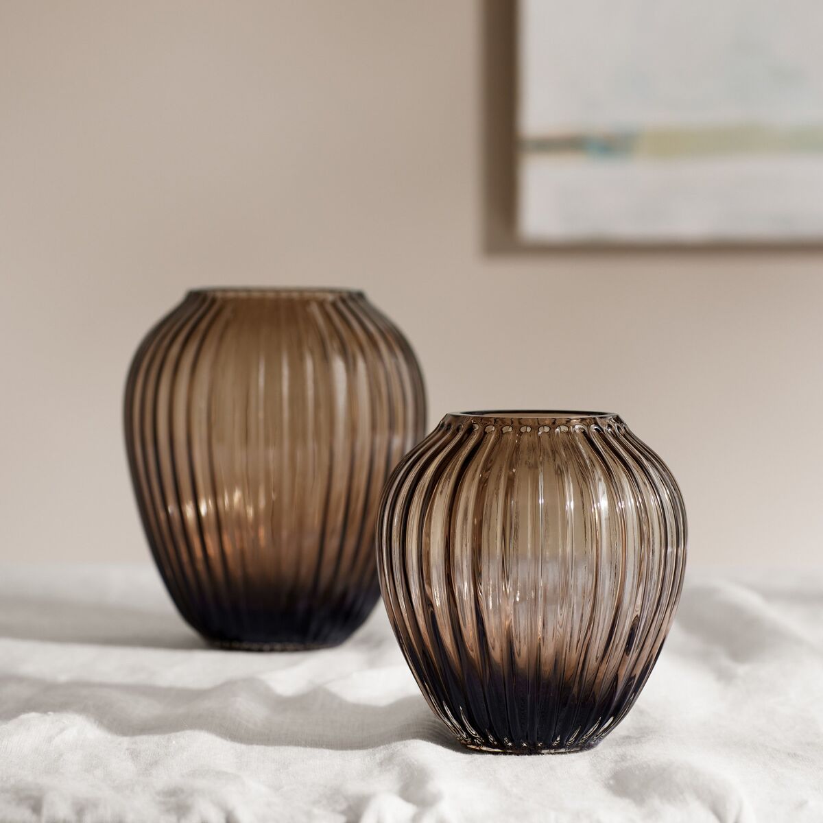 Hammershøi vase, 14 cm, valnøtt