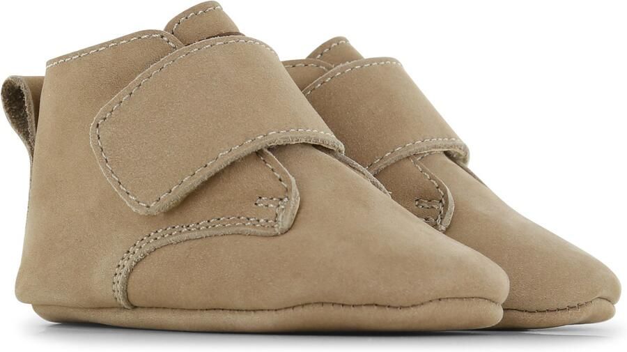 Shoesme Newborn Beige Slofje Klittenband Baby Slofjes Unisex BEIGE Leer