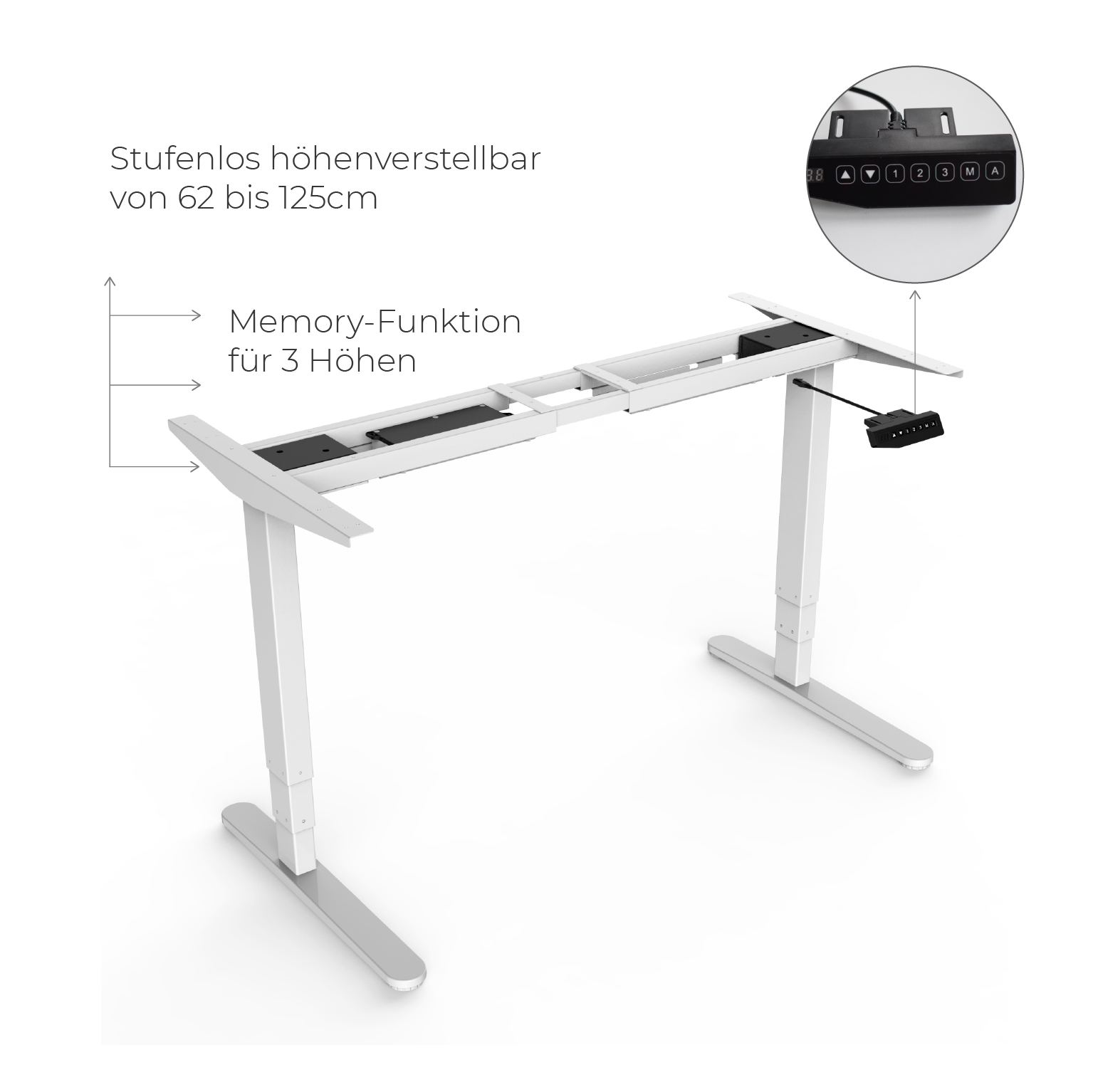 Better Home FlexiDesk DM2 höhenverstellbarer Schreibtisch elektrisch Dual Motor Tischgestell