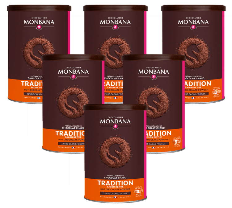 Lot de 6 Chocolats en poudre Salon de Thé 6x250g - MONBANA