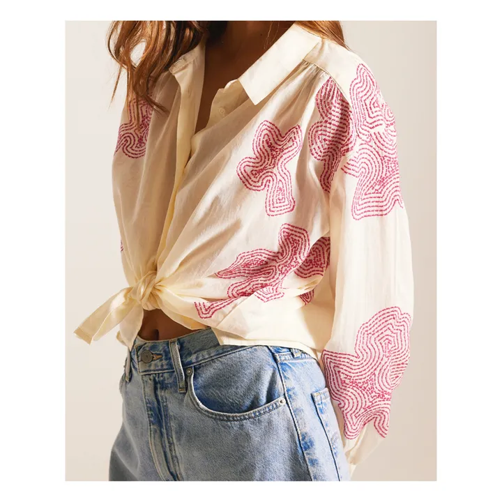 Sacrécoeur Chemise Ali Broderies Fleurs | Blanc