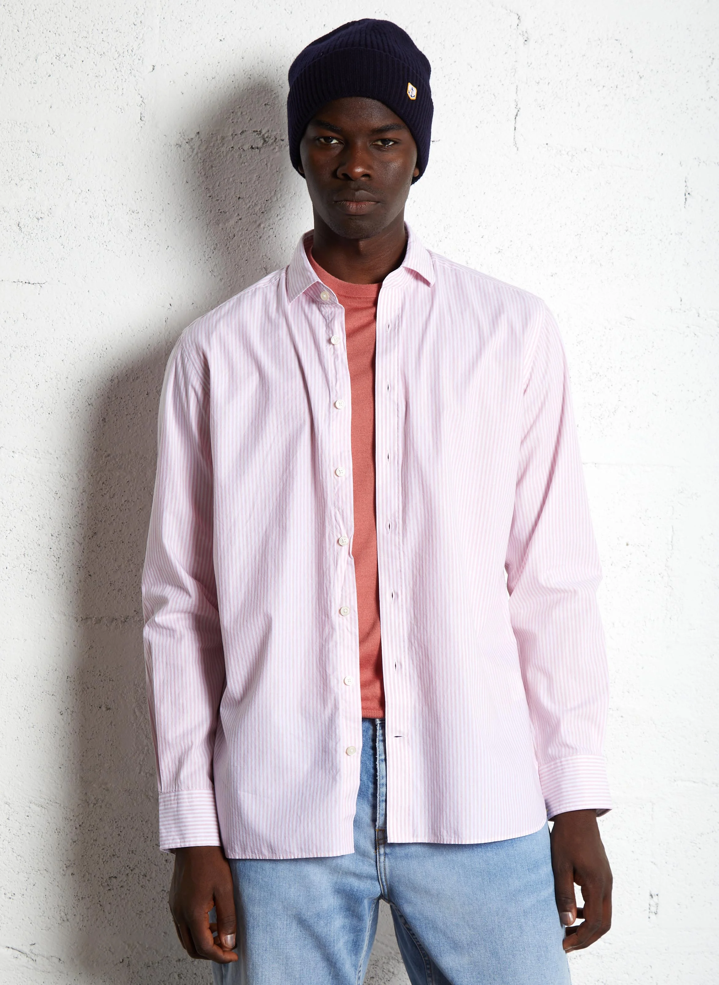 Chemise col classique regular-fit en coton | Multicolore