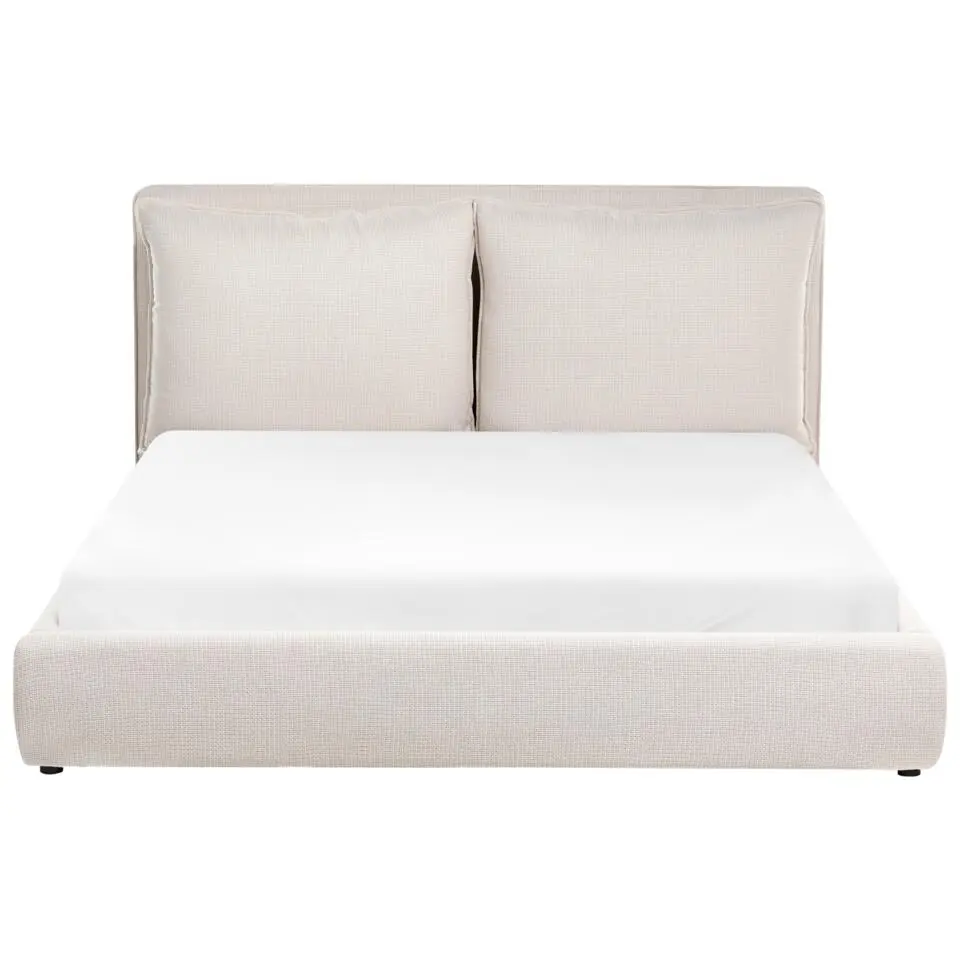 BAJONNA - Tweepersoonsbed - Beige - 160 x 200 cm - Stof