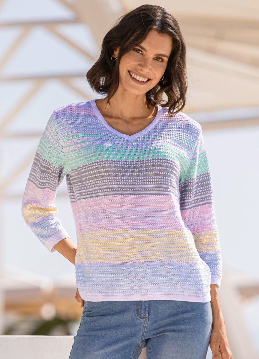 Pullover mit Glitzerakzenten
