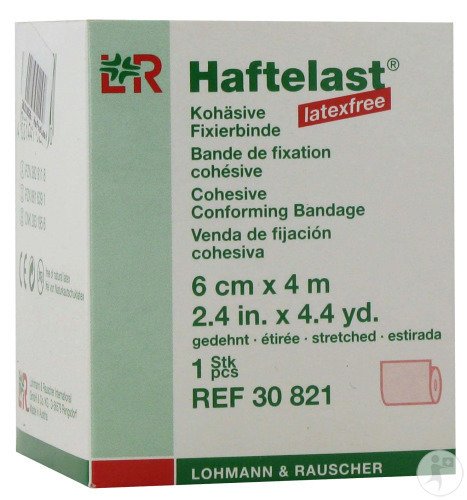 Haftelast Bande Extensible Cohésive Sans Latex 6cm x 4m 1 Pièce (30821)
