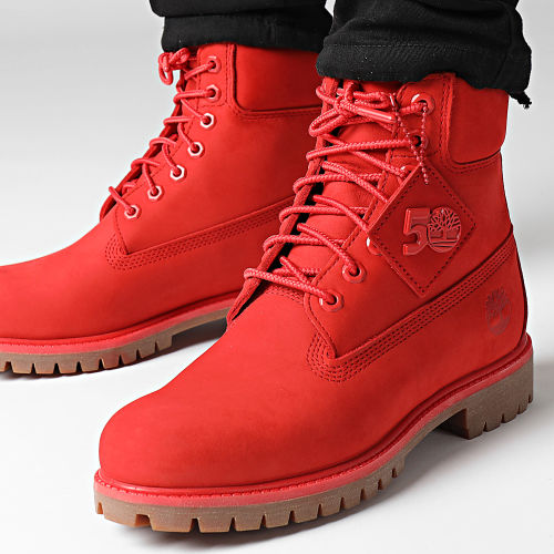 Boots Timberland Premium 6 Inch Waterproof A5VEW Medium Red Nubuck