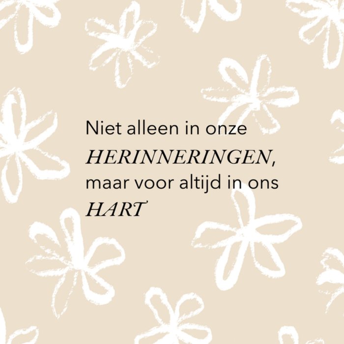 Greetz | Condoleancekaart | in ons hart