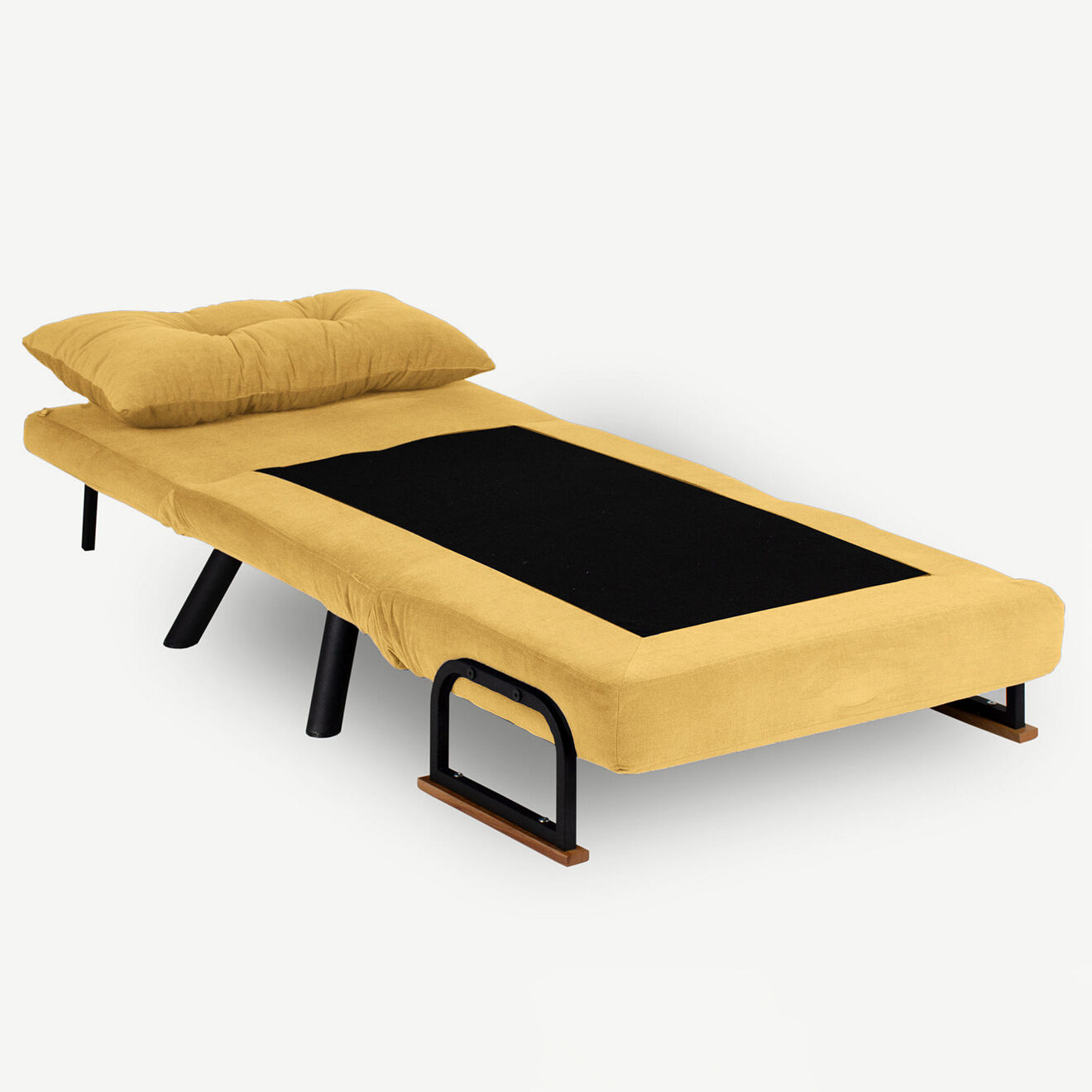 Atelier del Sofa Fauteuil convertible Sando moutarde - Assise : 50x60x45 cm