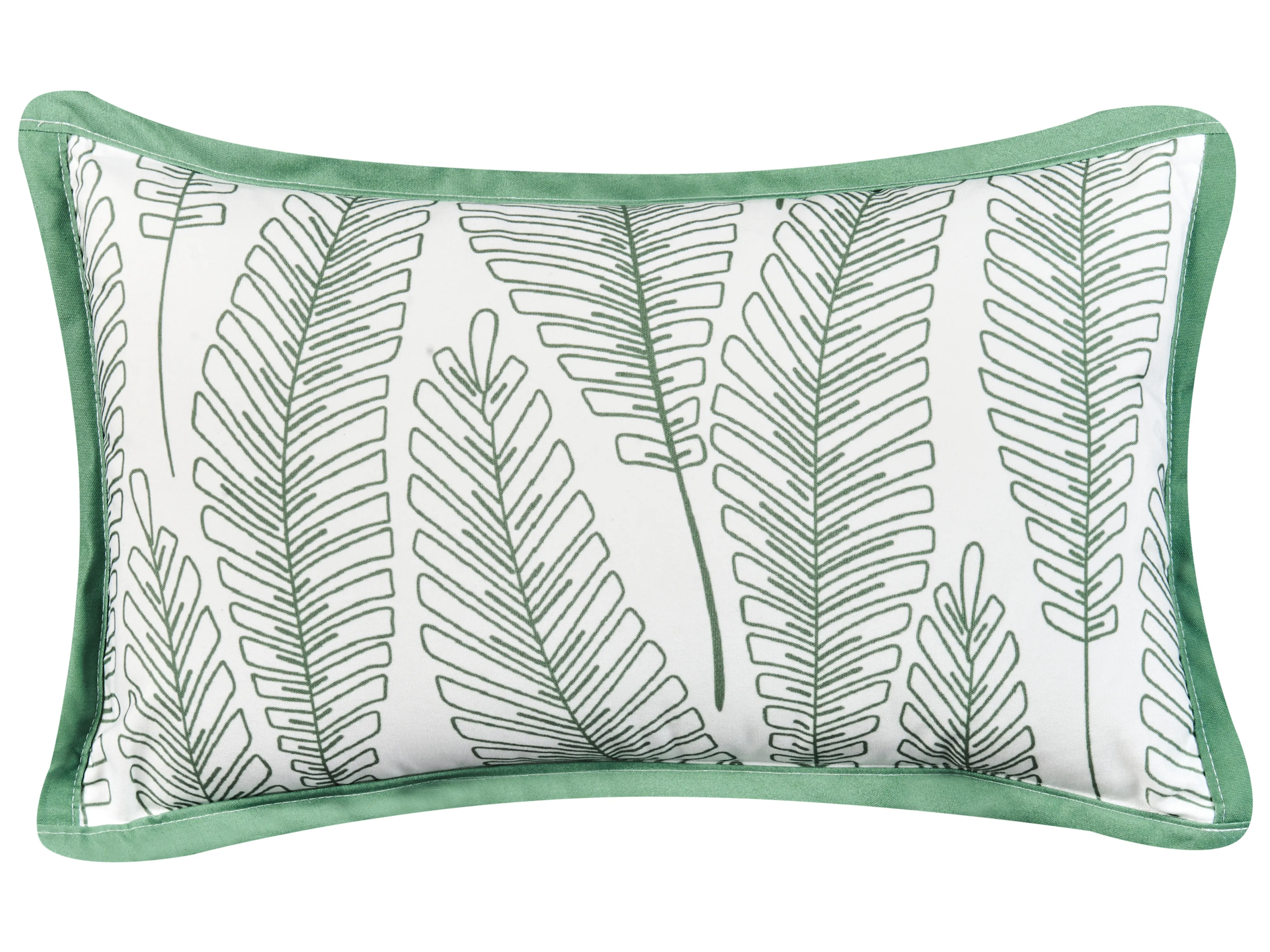 Set van 2 tuinkussens MEADOW bladpatroon 30 x 50 cm Groen