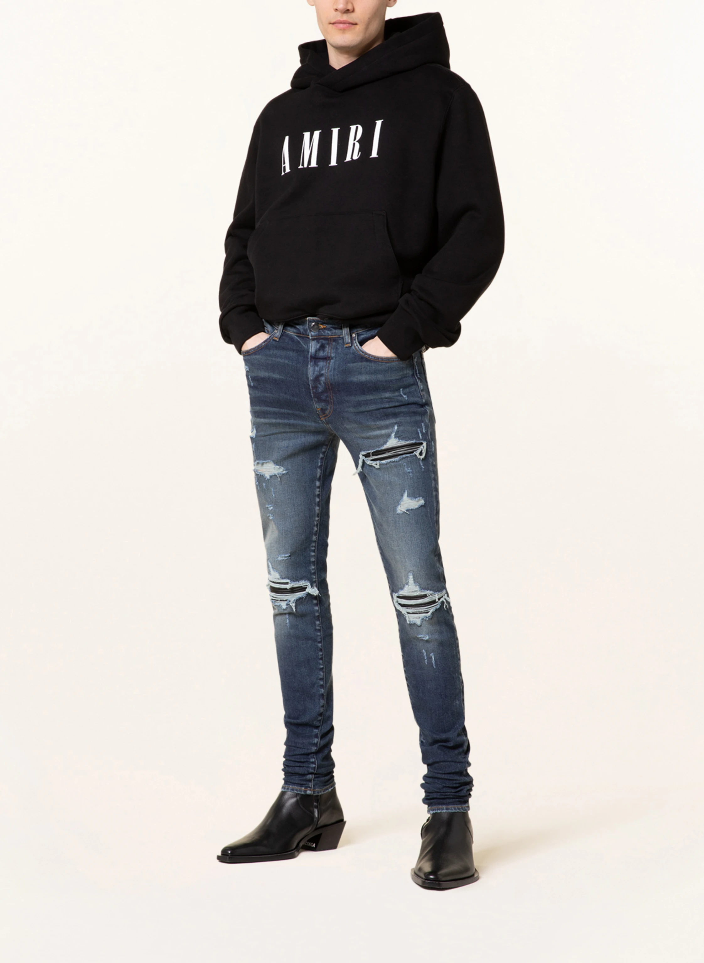 AMIRI Destroyed Jeans MX1 PLAID Skinny Fit