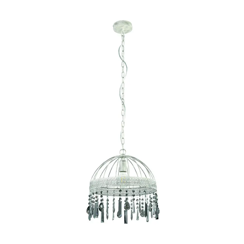 EGLO Steeleville Hanglamp - E27 - Ø 35 cm - Wit/Bruin