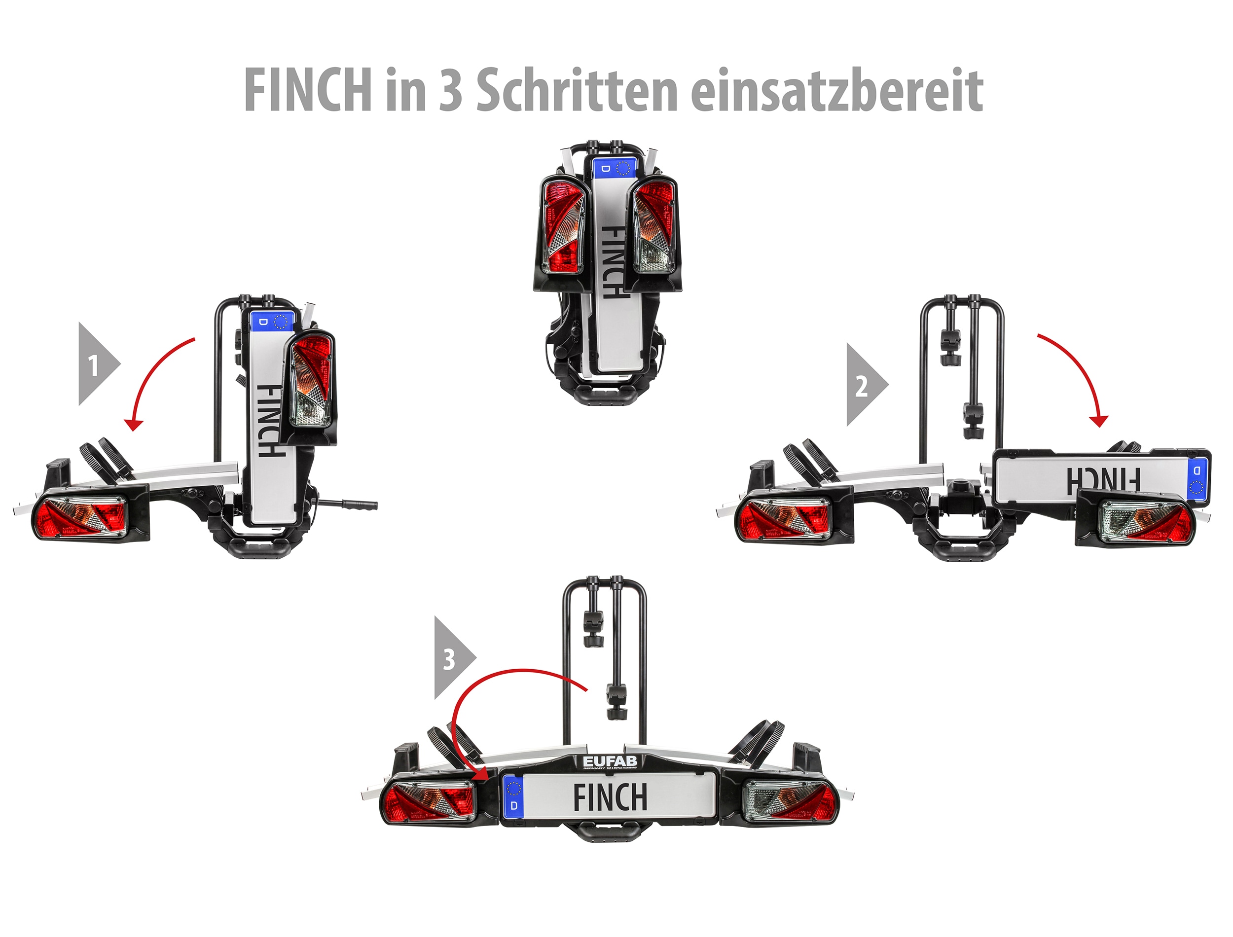 EUFAB Fahrradträger FINCH, teilweise vormontiert