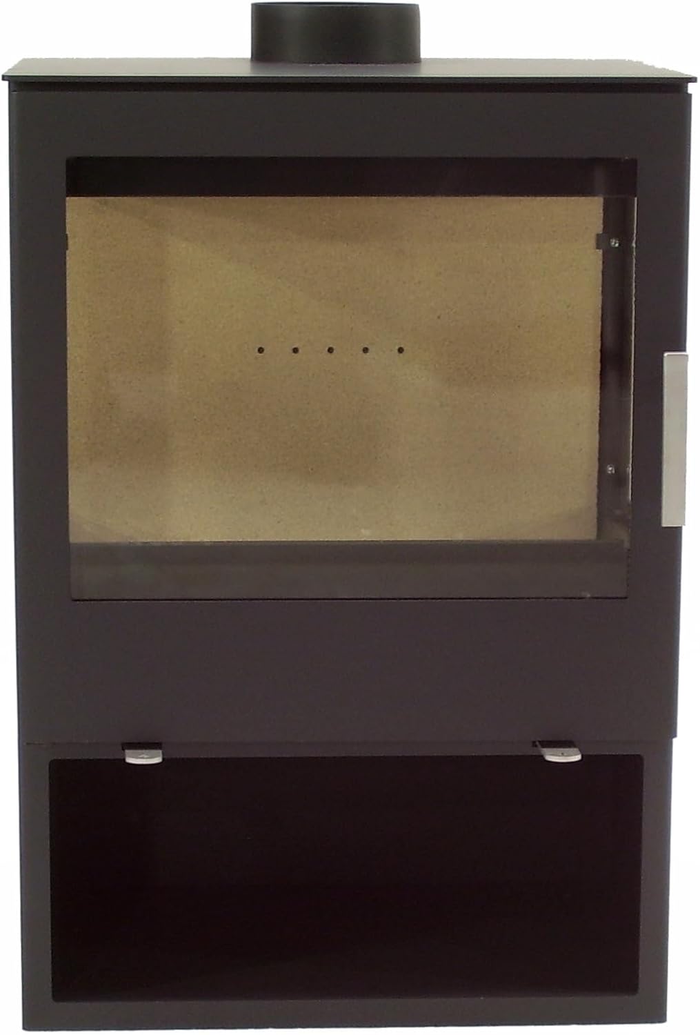 Panorama Kaminofen 9.8kW Holzofen 3 Scheiben 3 seitig Heizofen Ofen Kamin 56315 AWZ
