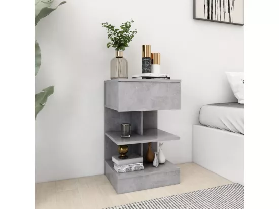 Tables de chevet 2 pcs Gris béton 40x35x65 cm