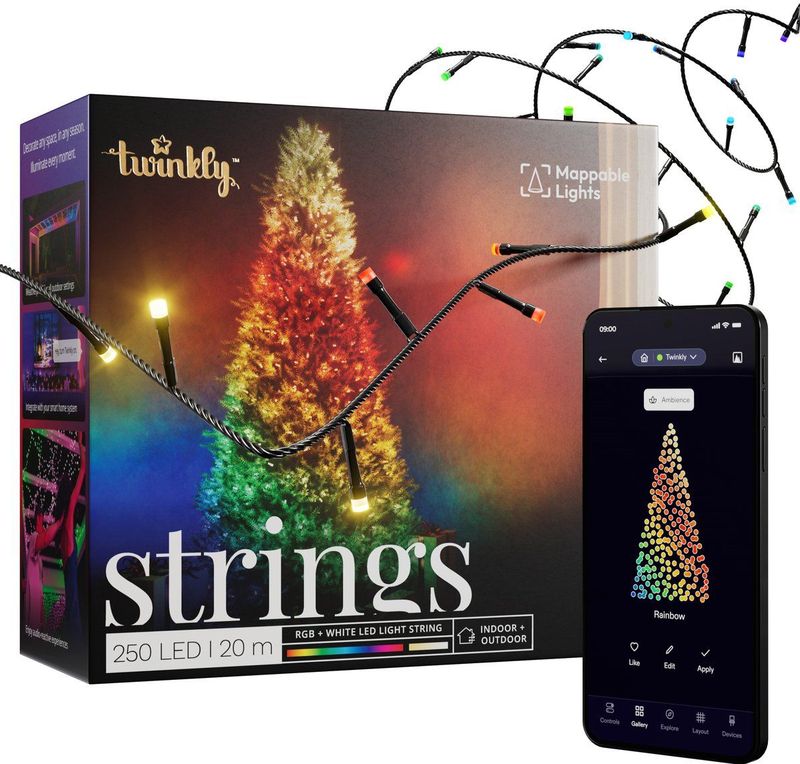 Twinkly - TWS250SPP-BEU - LED RGB Kerst Lichtketting - 250xLED - 23,5m - IP44