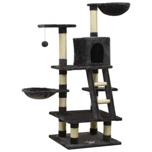 Arranhador completo para gatos, cor cinza