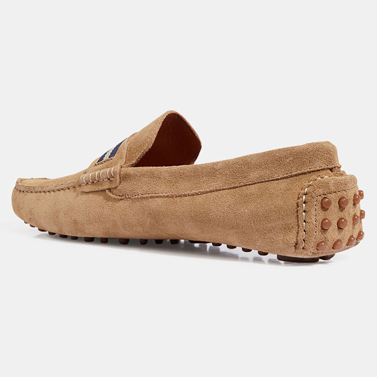 Comptoir GL Mocassins en Velours de Cuir Ferdie beiges