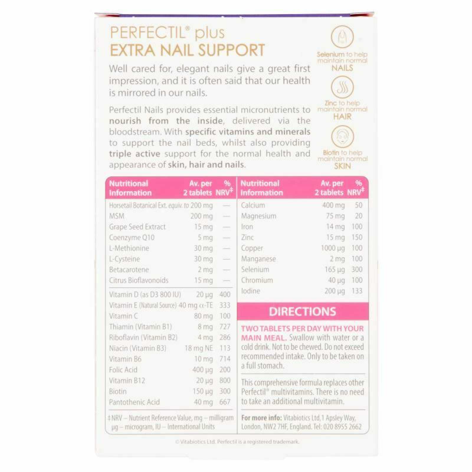 Vitabiotics Perfectil Plus Unhas 60 comprimidos