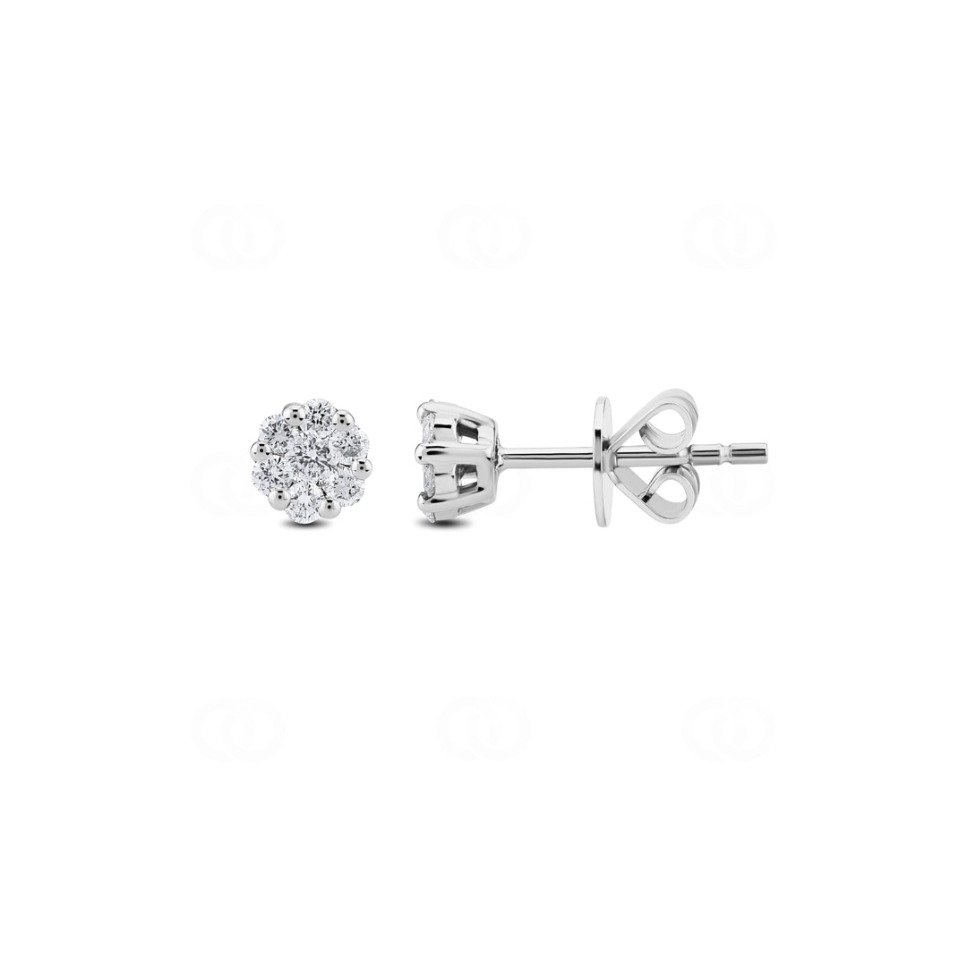 Ohrstecker 750/18 K Weissgold mit Diamanten 0.28 ct H/si