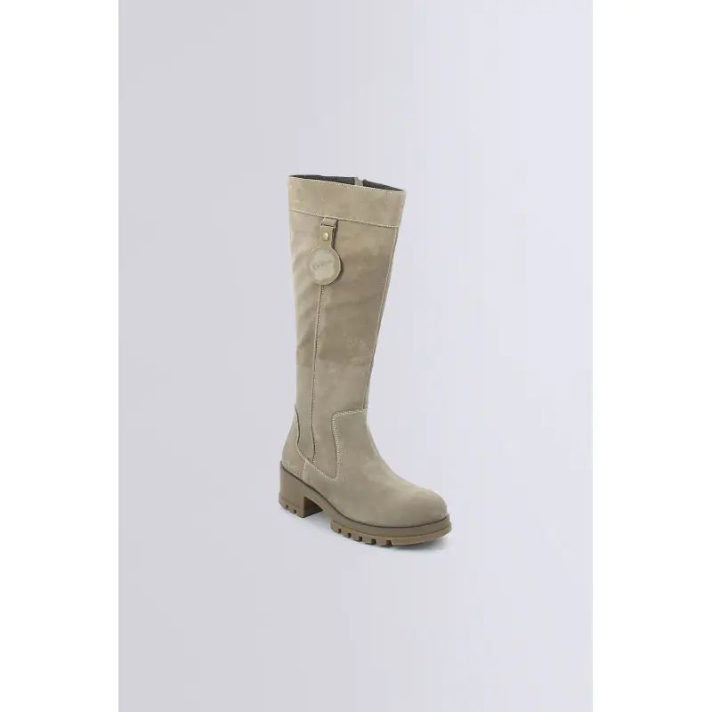 KICK HIGHER BEIGE ARGENT BOTTES Cuir  Femme