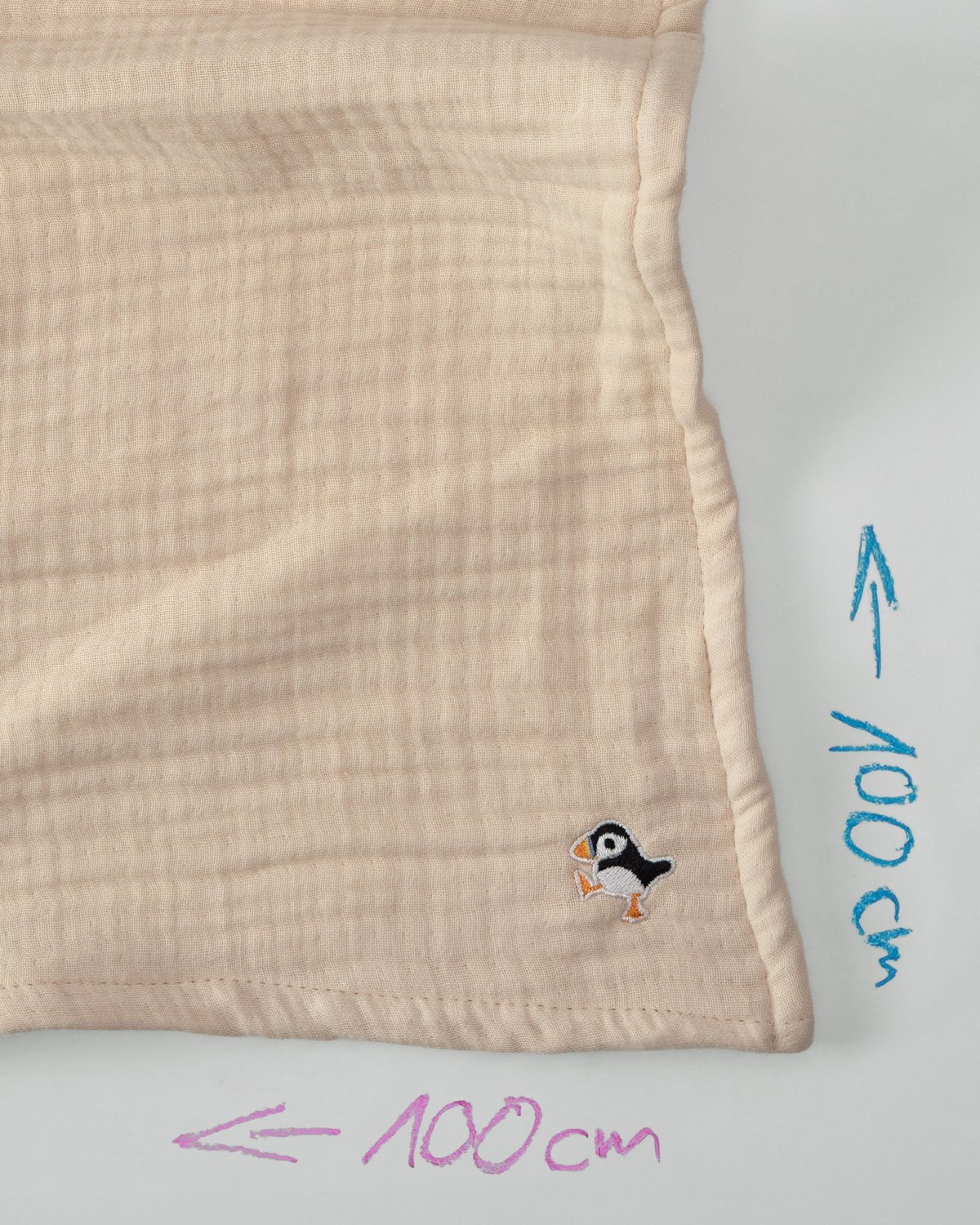 Lunni – Swaddle/Svøpeteppe – 100% Økologisk Musselin – 100x100cm
