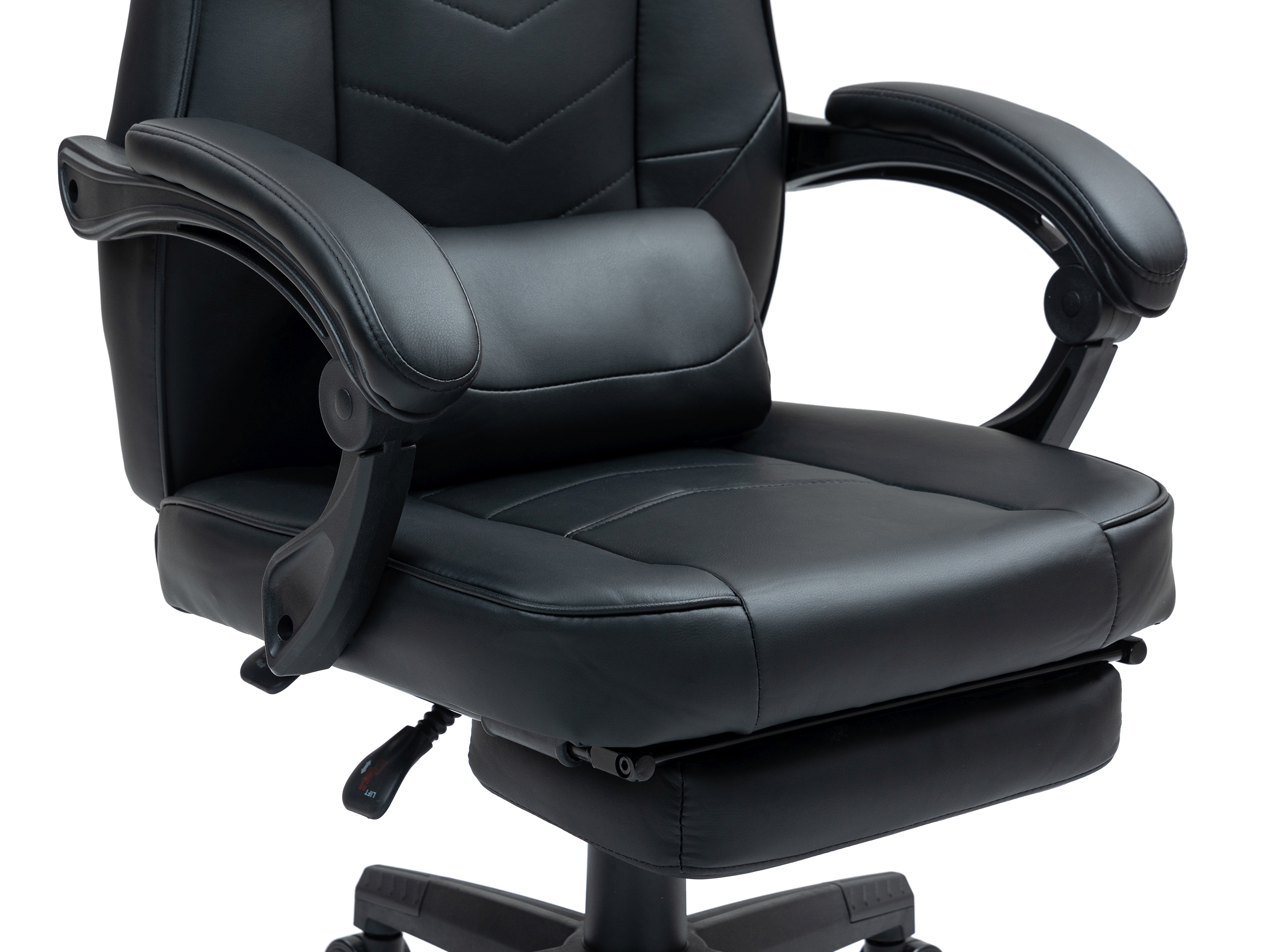 Gamingstuhl Bürostuhl Leder mit Massagefunktion ITAN schwarz