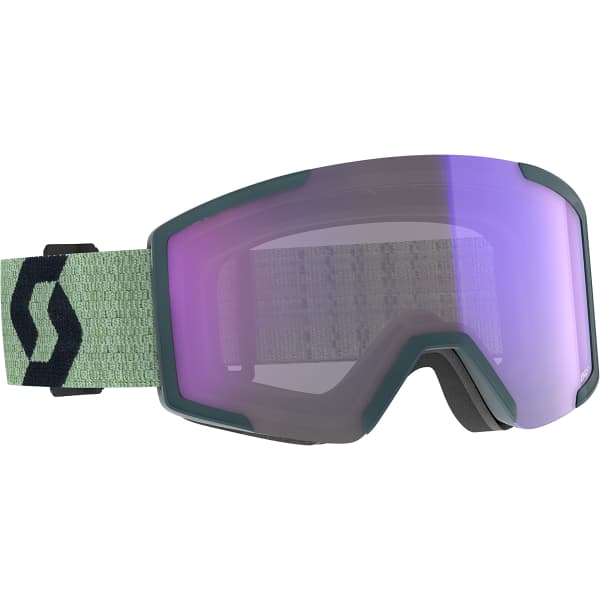 Masque de ski SCOTT SHIELD LS SOFT GREEN/BLACK / LIGHT SENSITIVE BLUE