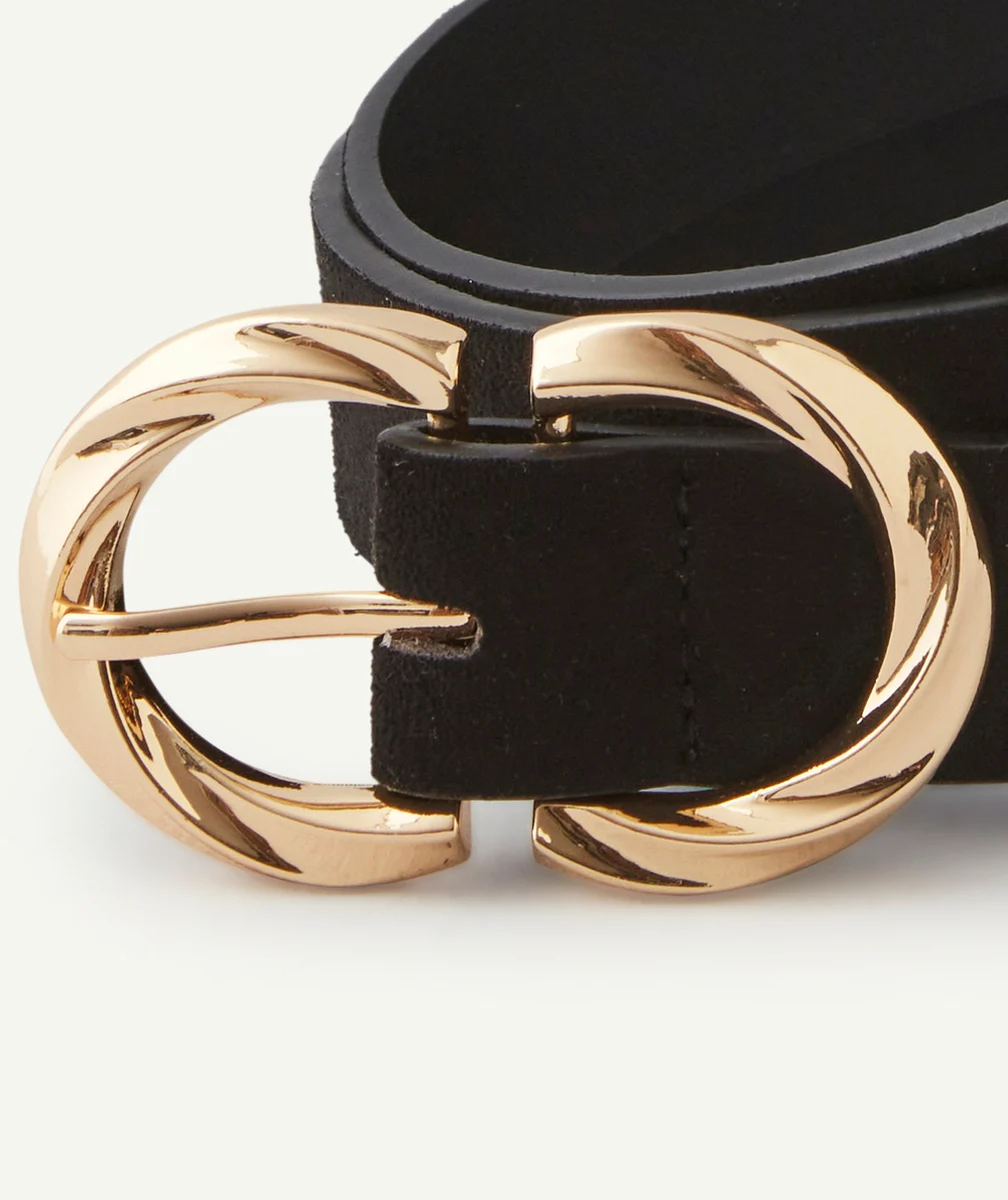 CEINTURE FILLE EN VELOURS RAS NOIR