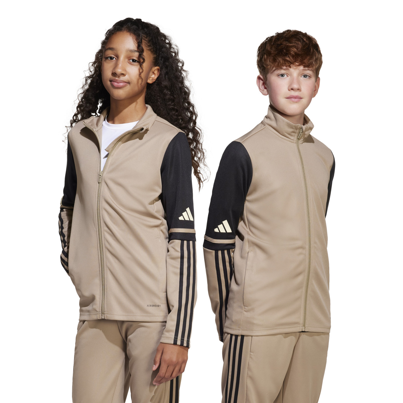 Adidas Squadra 25 Trainingsjack Kids Beige Zwart