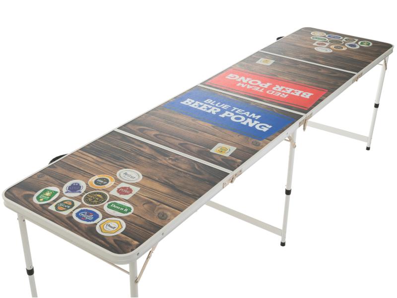 FTM Beer Pong Spieltisch Tisch mit Biermarken-Aufdruck