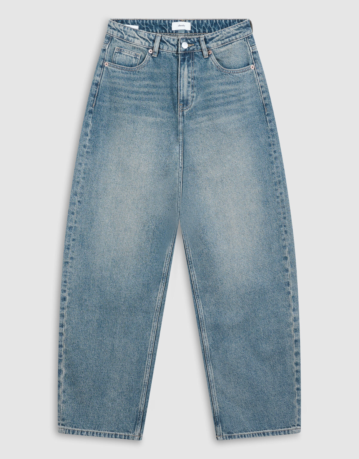 Baggy Fit Tinted Jeans Donkerblauw