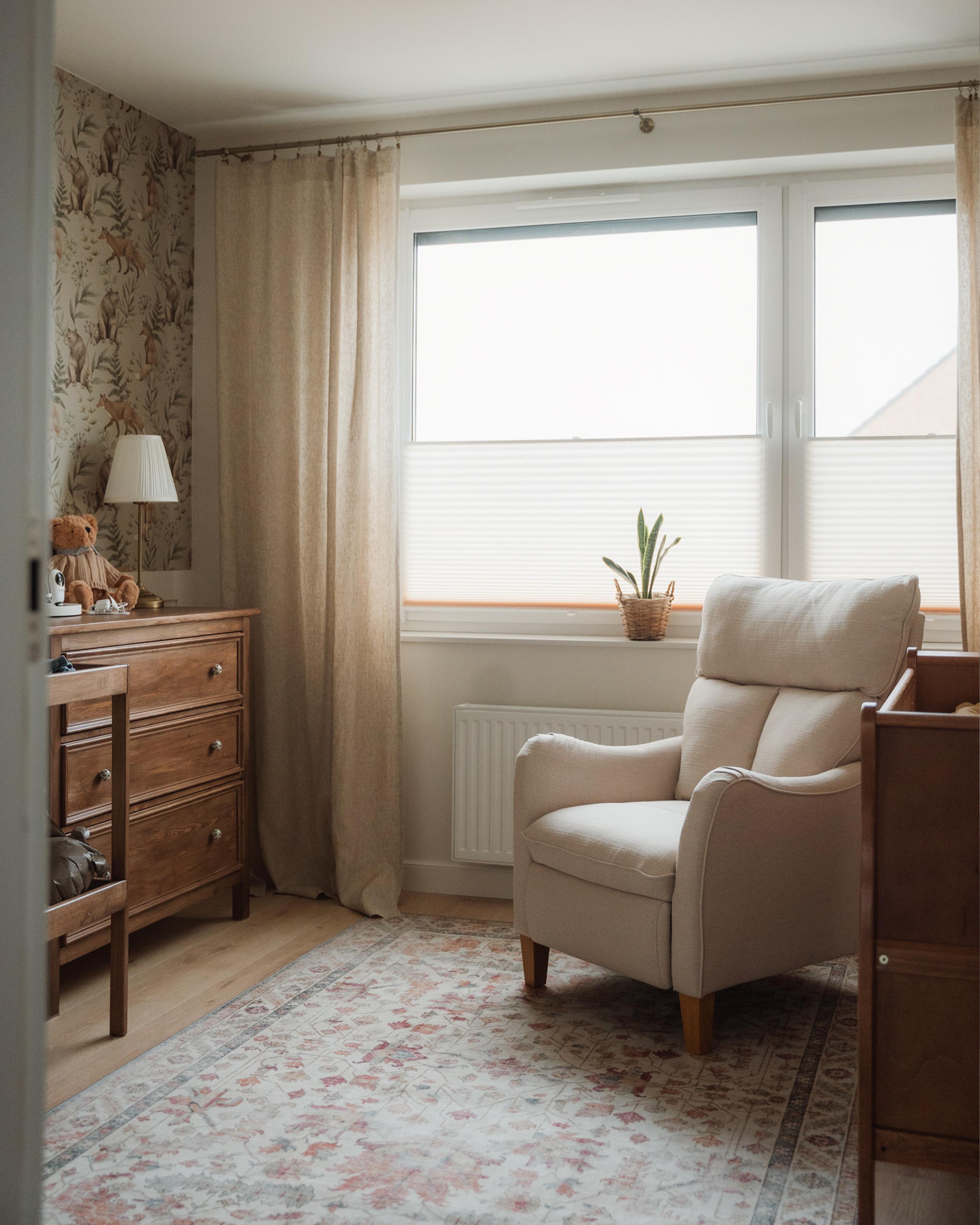 Relaxfauteuil ROYSTON inclusief voetensteun Stof Beige