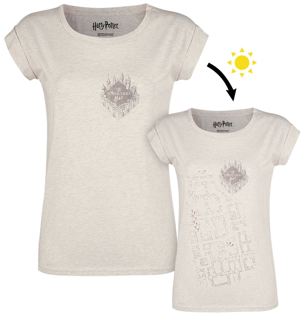 Carte Du Maraudeur UV | Harry Potter T-Shirt Manches courtes