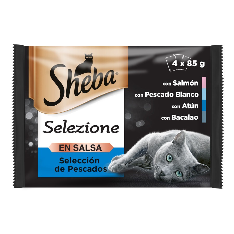 Molho de peixe Sheba Selezione em sachê para gatos - Pacote múltiplo