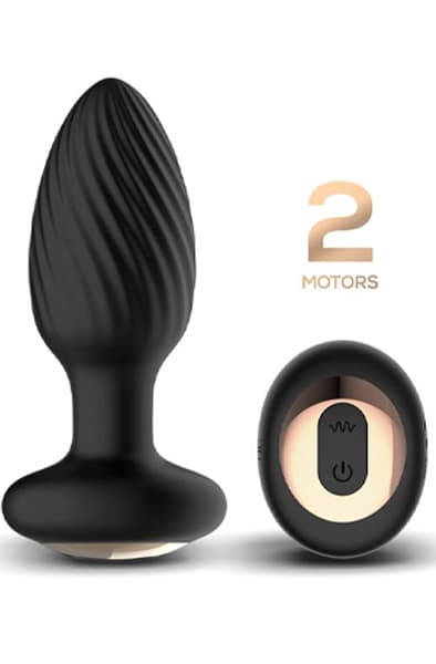 Drago Vibration Butt Plug, 360º Twister & Remote Control Analplugg med vibrator