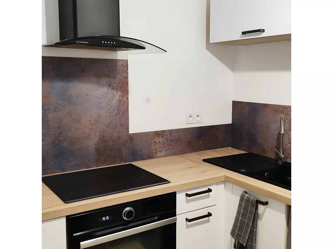 Fond de hotte ALU L 60xH 70cm - Full Metal - Aluminium composite