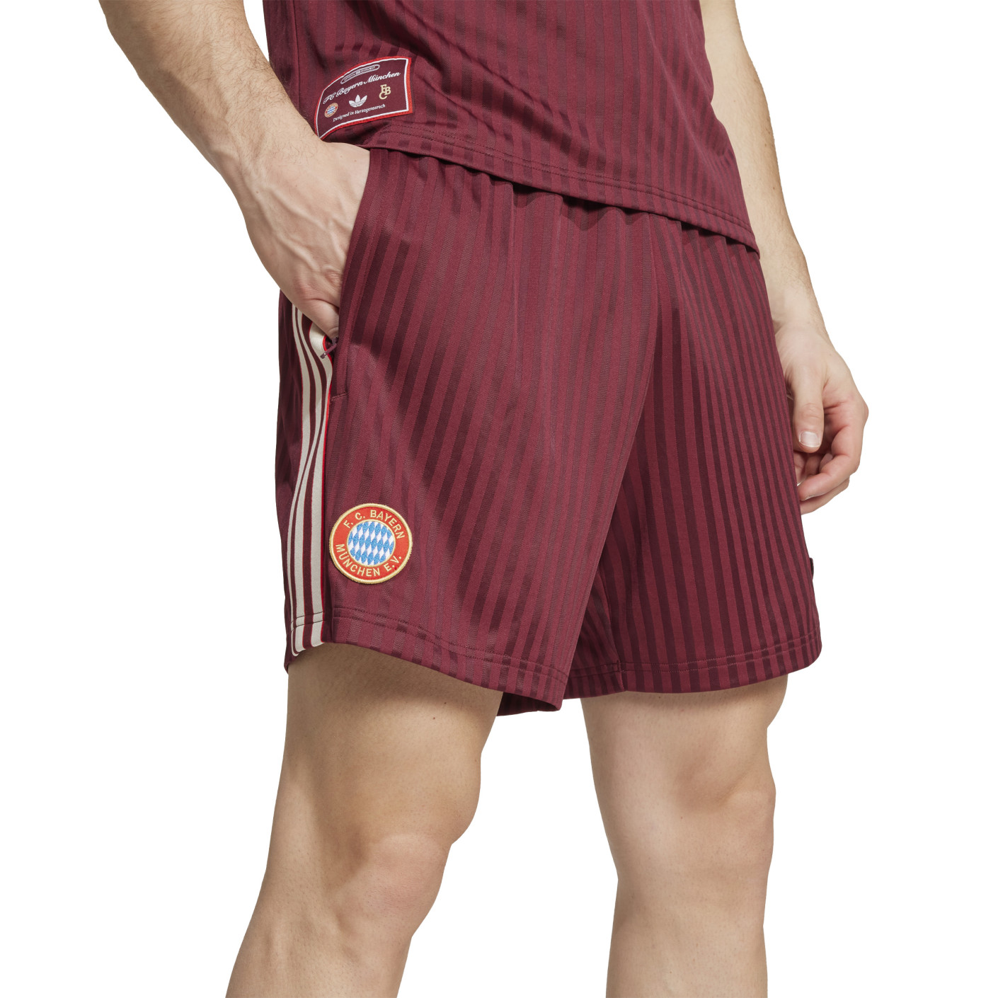 Adidas Bayern München Icon Broekje 2024-2025 Rood Wit