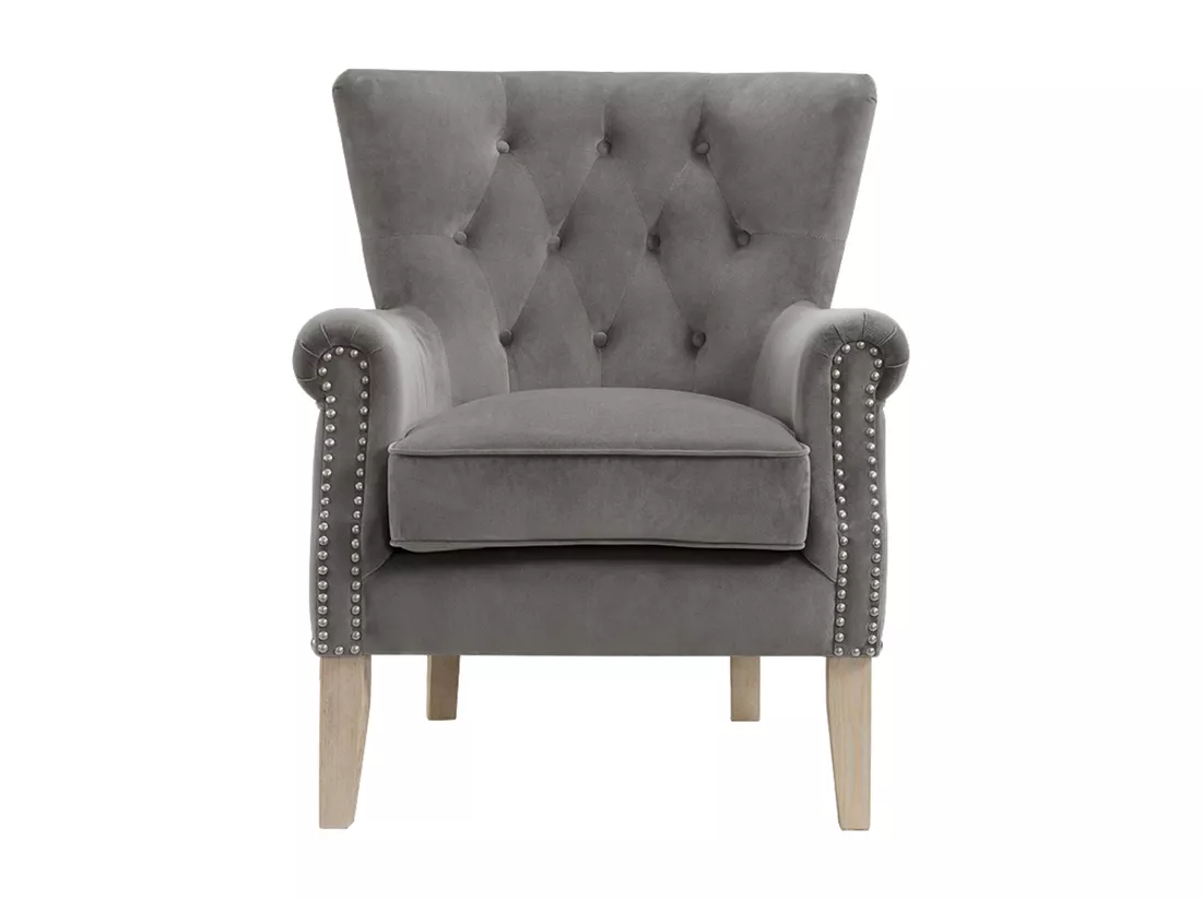 Dorel | Chaise longue tapissée en tissu gris