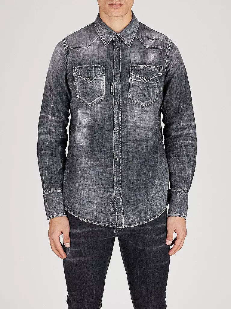 DSQUARED2 Jeanshemd schwarz