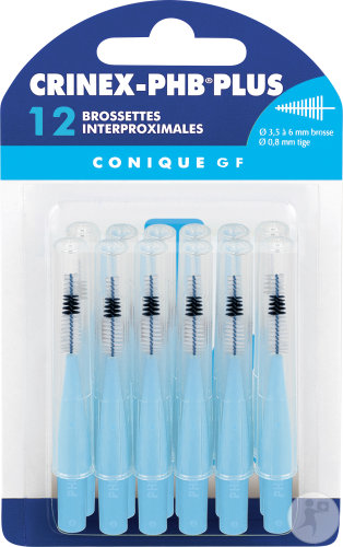 Crinex-PHB Plus Conique GF Brossettes Interproximales 3,5mm-6mm Pièces 12