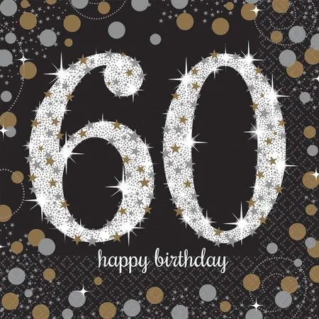 amscan Servietten 60 Sparkling Celebration 16 Stück