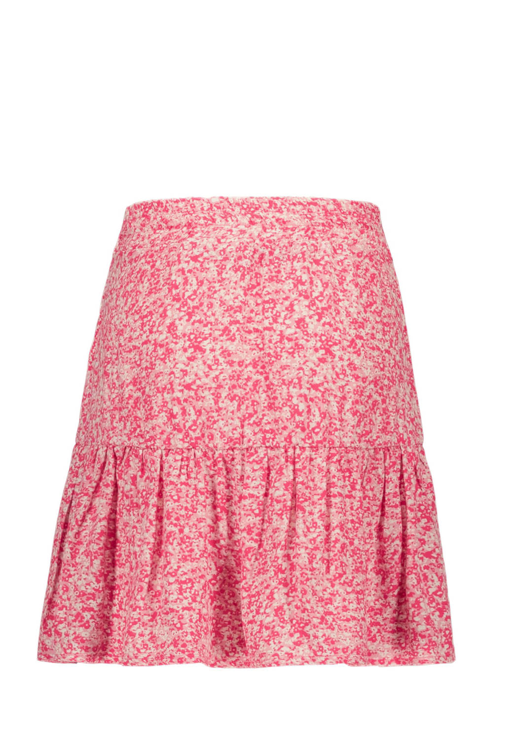 Like Flo rok met all over print en ceintuur roze