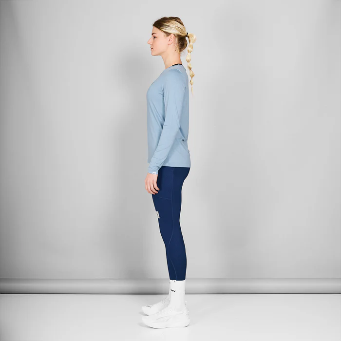 saysky logo pace ls dame blue melange